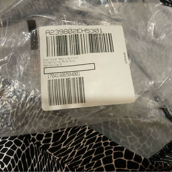 Susan Graver Liquid Knit Pants Woman Size 2X Pull On Heavy Printed Ankle Stretch - Picture 10 of 10